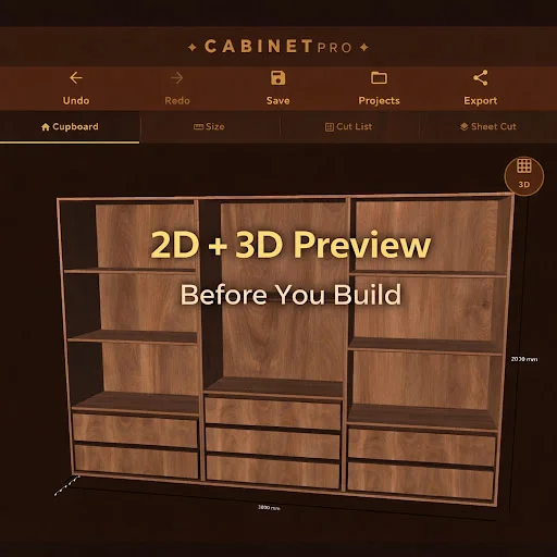 Download Cabinet & Cupboard Cut List Terbaru – Gratis - Screenshot 2