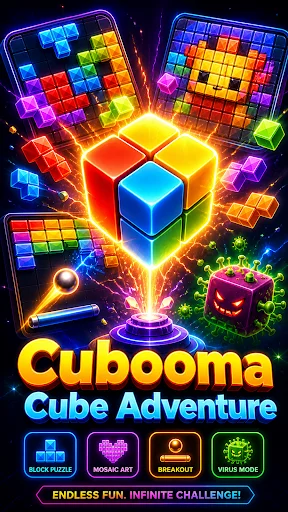 Download Cubooma : Cube Adventure Terbaru – Game Puzzle Seru - Screenshot 1
