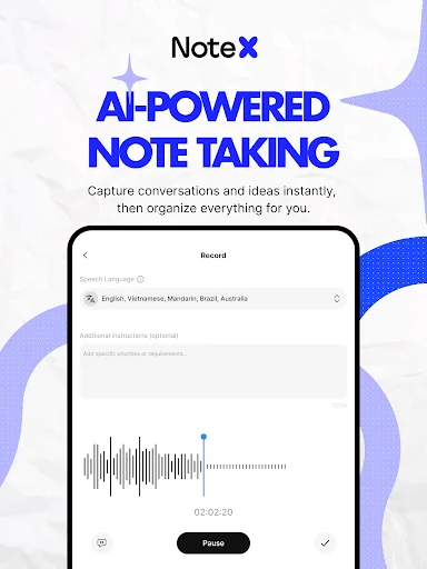 Download NoteX Terbaru – AI Notetaker & Meeting Notes Terbaik - Screenshot 7