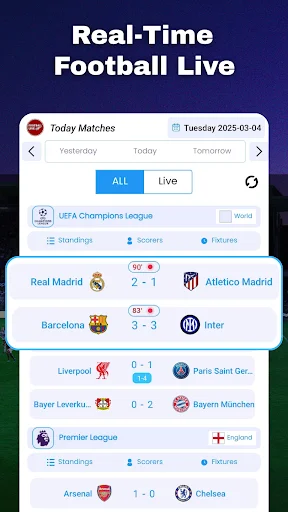 Download Live Football Today Matches – Skor & Statistik Terlengkap - Screenshot 7