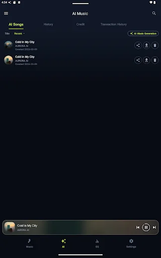 Download AI Music Player – AURORA Terbaru – Pemutar Musik AI - Screenshot 13