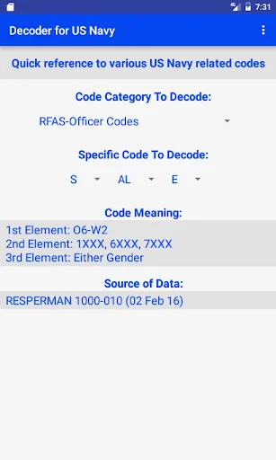 Download Navy Decoder Terbaru – Referensi Kode Angkatan Laut - Screenshot 2