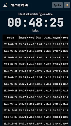 Download Namaz Vakti (İnternetsiz) Terbaru – Jadwal Salat Gratis - Screenshot 1