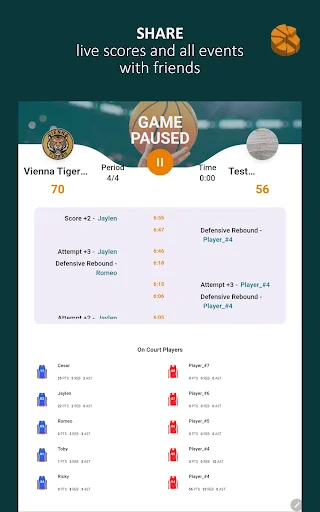 Statastic Basketball Tracker: Statistik Tim Basket Profesional - Screenshot 19