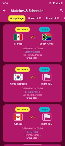 Download Jadwal Piala Dunia 2026 – Pertandingan, Tim & Statistik - Screenshot 2