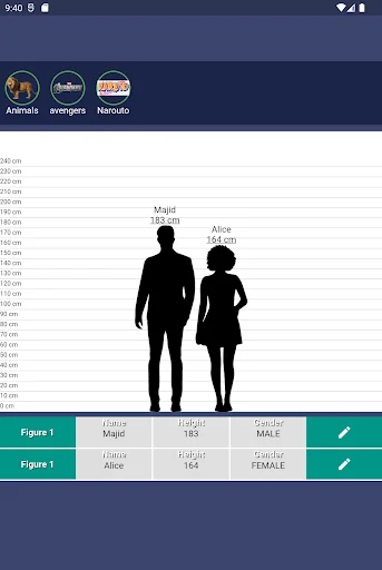 Download size Terbaru – Bandingkan Tinggi Karakter & Orang Gratis - Screenshot 8