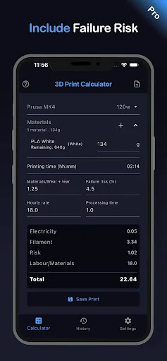 Download 3D Print Cost Calculator – Hitung Biaya Cetak 3D Gratis - Screenshot 3