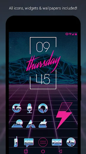 Download Rad Pack Pro – Tema 80-an Ikon Retro Terbaik di Android - Screenshot 1