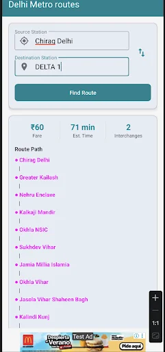 Download Delhi Metro Routes Terbaru – Rute Tercepat & Tarif - Screenshot 3