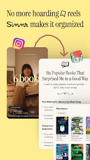 Download Simmr Terbaru – Simpan Instagram Reels Jadi Resep & Catatan - Screenshot 1