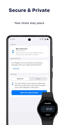 Download TeleWatch: Telegram Wear OS – Chat di Jam Tangan Pintar - Screenshot 4