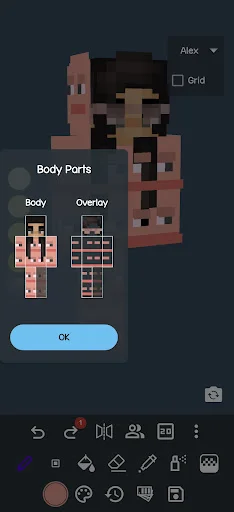 3D Skin Editor for Minecraft – Buat Skin Keren Sekarang - Screenshot 6