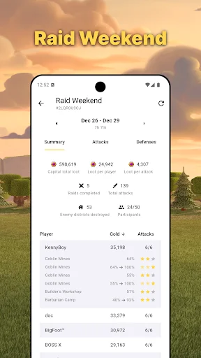 War Report for Clash of Clans: Pantau Perang & Kelola Klan Anda - Screenshot 7