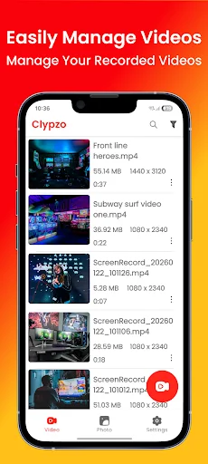 Download Clypzo: Screen Video Recorder Terbaru – Rekam Layar HD - Screenshot 1