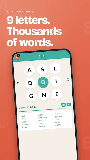 Download 9 Letter Jumble Terbaru – Game Asah Otak Seru Gratis - Screenshot 1