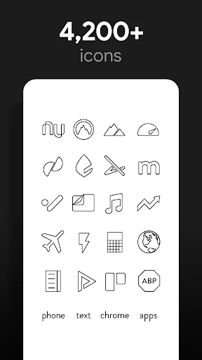 Download Lines Dark Pro – Ikon Minimalis Elegan untuk Android - Screenshot 2