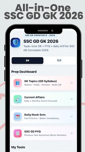 Download SSC GD Constable 2026: GK & CA Terbaru – Latihan Gratis - Screenshot 1