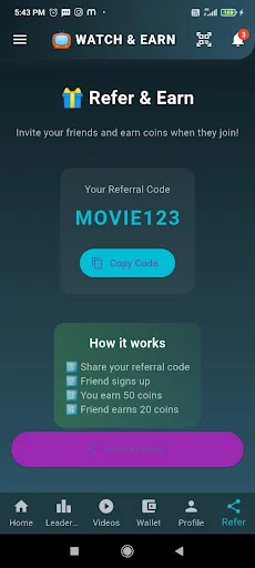 Download WatchCash Terbaru – Tonton Video & Dapatkan Uang Gratis - Screenshot 5