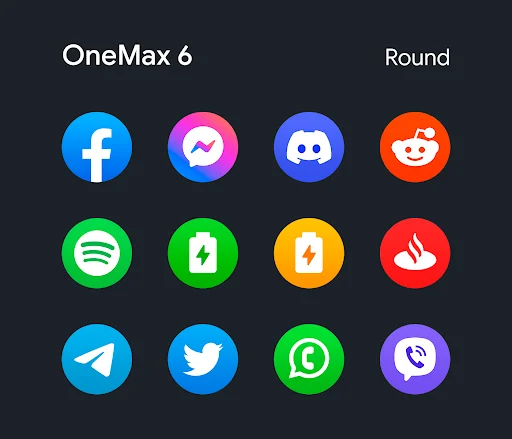 Download OneMax 6 Icon Pack Terbaru – Ikon Bulat Estetik Gratis - Screenshot 2