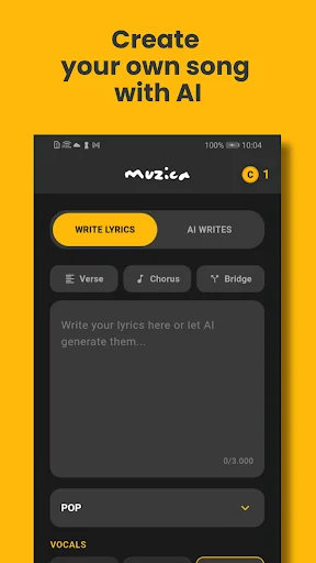 Download Muzica AI Song Maker Terbaru – Ciptakan Musik Gratis - Screenshot 1