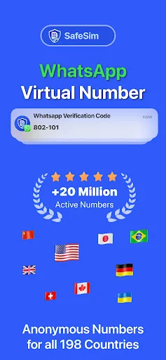 Download SafeSim – Nomor Virtual SMS & Verifikasi Instan - Screenshot 15