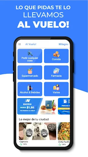 Download Al Vuelo! Terbaru – Pesan Antar Makanan & Barang - Screenshot 1