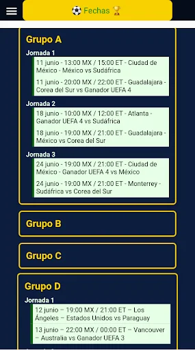 Download Mundial 2026 MEX,USA,CAN – Jadwal Pertandingan Lengkap - Screenshot 1