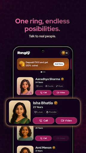 Download Ringly Terbaru – Temui Teman Baru & Panggilan Video Gratis - Screenshot 1