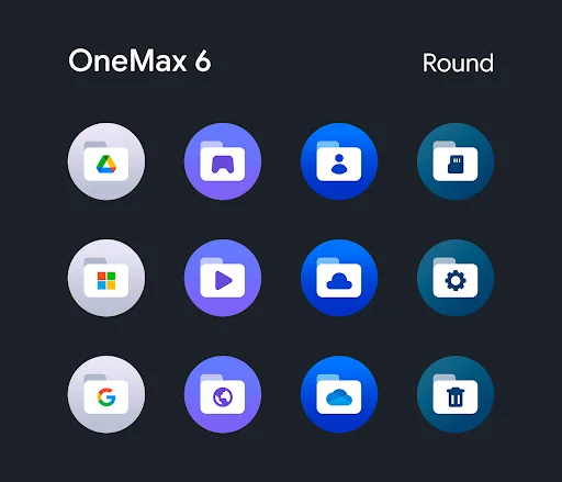 Download OneMax 6 Icon Pack Terbaru – Ikon Bulat Estetik Gratis - Screenshot 4