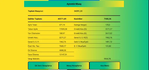 Download Maaş ve Ek Ders Hesaplama 2025 – Kalkulator Gaji Guru - Screenshot 11