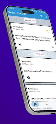 Download Notifier for IGNOU Terbaru – Update Cepat & Gratis - Screenshot 1
