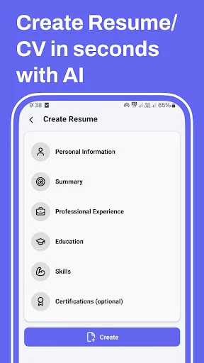 Download AI Resume Maker Terbaru – Buat CV Profesional Gratis - Screenshot 1