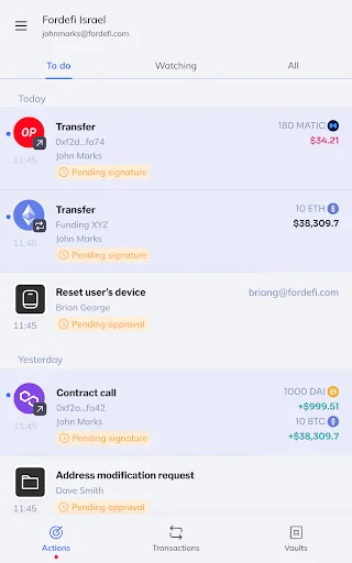 Download Fordefi Terbaru – Dompet DeFi Institusional Aman - Screenshot 4