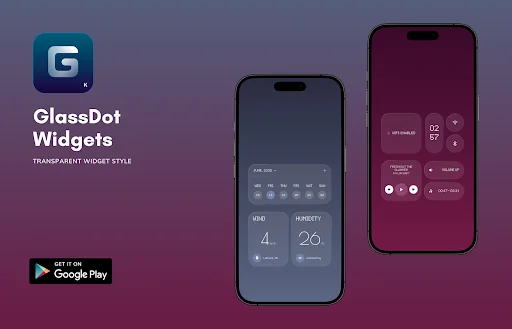 Download GlassDot Widgets For KWGT Terbaru – Widget Transparan - Screenshot 5