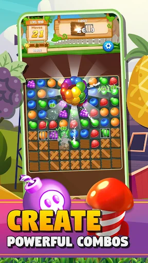 Download Sweet Fruit Match Puzzle Blast Gratis – Game Puzzle Seru - Screenshot 23