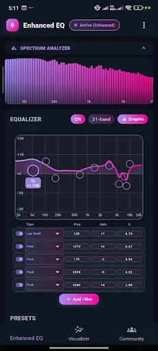 Download Enhanced EQ – Equalizer & Bass Terbaru Gratis - Screenshot 1
