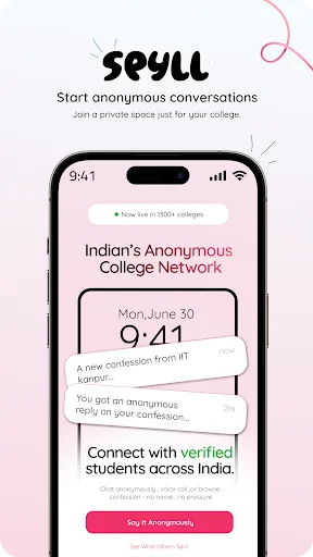 Download Spyll: Chat Anonim Kampus Terbaru – Aplikasi Gratis - Screenshot 1