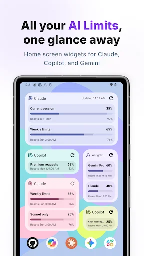 Download AI Usage: Claude, Codex & More – Pantau Limit AI Gratis - Screenshot 4