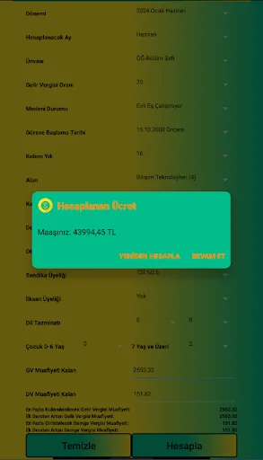 Download Maaş ve Ek Ders Hesaplama 2025 – Kalkulator Gaji Guru - Screenshot 7