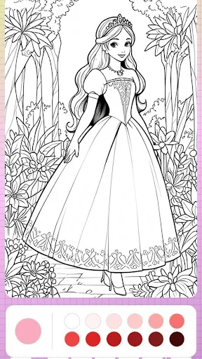Download Princess Coloring Fairy Land – Buku Mewarnai Gratis - Screenshot 8