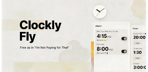 Download Clockly Fly Terbaru – Alarm & Timer Offline Gratis - Screenshot 1