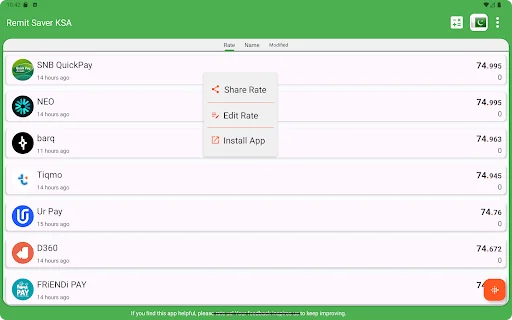 Download Remit Saver KSA Terbaru – Cek Kurs Pengiriman Uang Terbaik - Screenshot 9