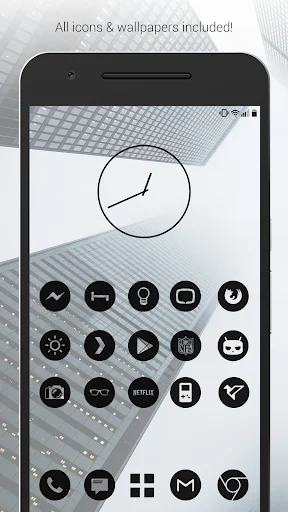Download Dark Void – Black Circle Icons Terbaru – Kustomisasi HP - Screenshot 1