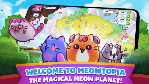 Download Meowtopia: Zodiac Cat Merge Terbaru – Koleksi Kucing Lucu - Screenshot 1