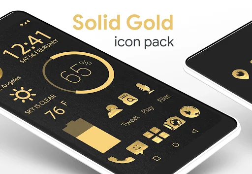 Download Solid Gold Pro Icon Pack Terbaru – Ikon 3D Mewah Gratis - Screenshot 1