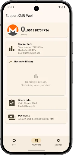Download SupportXMR Pool Terbaru – Pantau Mining Monero Gratis - Screenshot 2