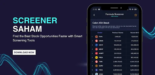 Download Screener Saham Terbaru – Analisis Saham ARA & BSJP - Screenshot 1