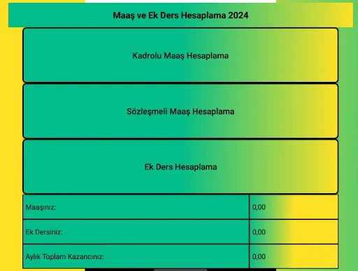 Download Maaş ve Ek Ders Hesaplama 2025 – Kalkulator Gaji Guru - Screenshot 9