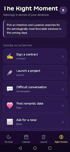 Download Lunation Terbaru – Kalender Bulan & Horoskop Gratis - Screenshot 2