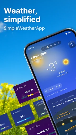 Download SimpleWeatherApp: Radar & Widget Terbaru – Gratis - Screenshot 1
